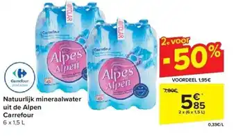 Carrefour Natuurlijk mineraalwater uit de Alpen Carrefour aanbieding