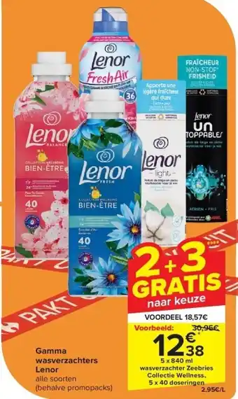 Carrefour Gamma wasverzachters Lenor alle soo aanbieding