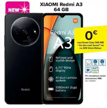 Carrefour XIAOMI Redmi A3 64 GB aanbieding