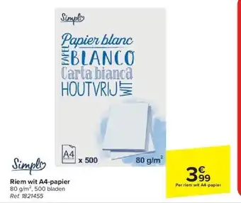 Carrefour Riem wit A4-papier aanbieding