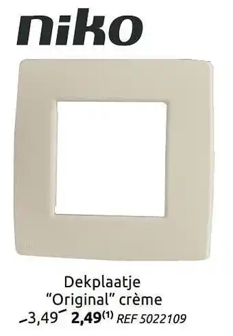Brico Dekplaatje Original Cream Niko aanbieding