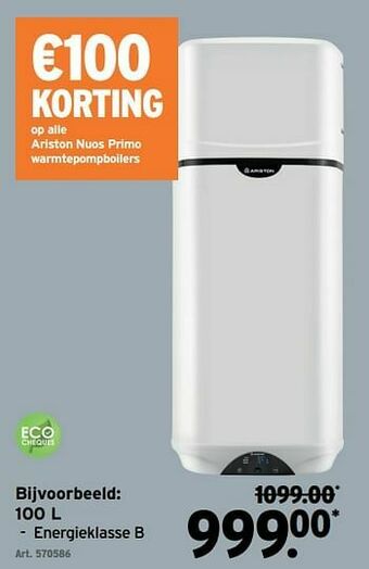 Ariston nuos primo warmtepompboilers