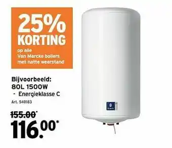 GAMMA Van marcke boilers met natte weerstand aanbieding
