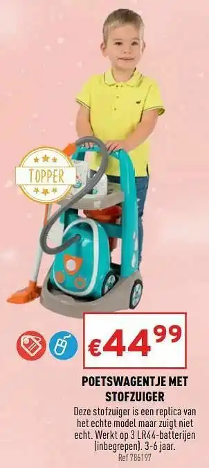 Trafic Poetswagentje met stofzuiger aanbieding