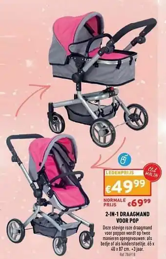 Trafic 2-in-1 draagmand voor pop aanbieding