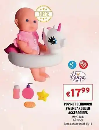 Trafic Pop met eenhoorn zwembandje en accessoires aanbieding