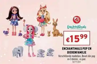 Trafic Enchantimals pop en dierenfamilie aanbieding