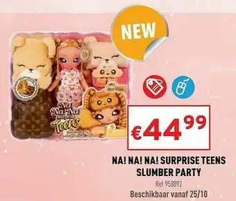 Trafic Na! na! na! surprise teens slumber party aanbieding