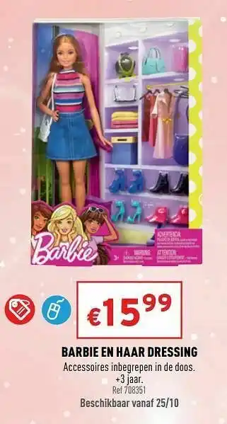 Trafic Barbie en haar dressing aanbieding