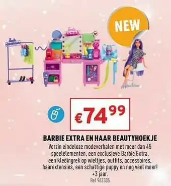 Trafic Barbie extra en haar beautyhoekje aanbieding