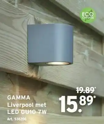 GAMMA Gamma liverpool met led gu10 7w aanbieding