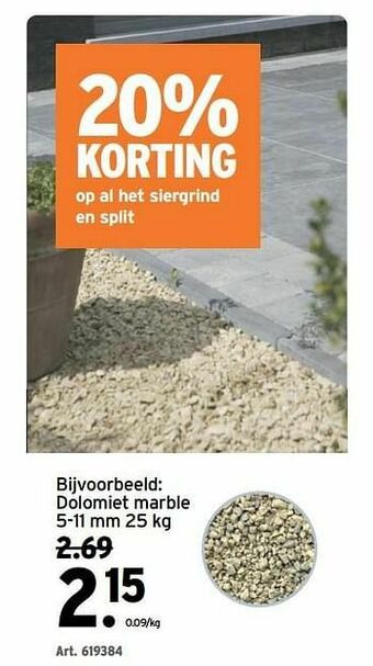 GAMMA Dolomiet marble aanbieding