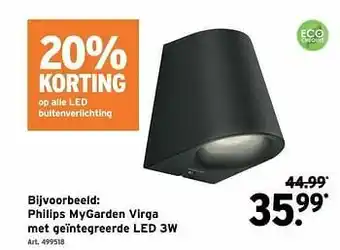 GAMMA Philips mygarden virga met geïntegreerde led 3w aanbieding