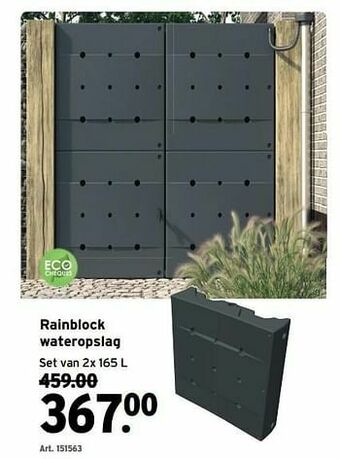 Rainblock wateropslag