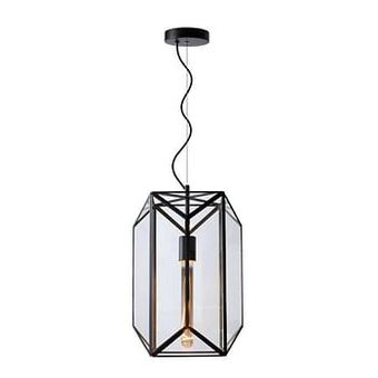Leen Bakker Lucide hanglamp Fern 2 - zwart - Leen Bakker aanbieding