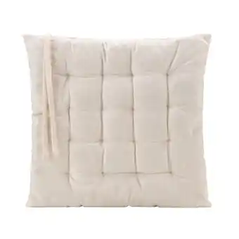 Leen Bakker Zitkussen Skye - ecru - 40x40 cm aanbieding