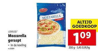 Mozzarella Geraspt