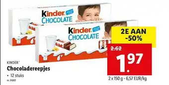 Lidl Kinder Chcoladereepjes aanbieding