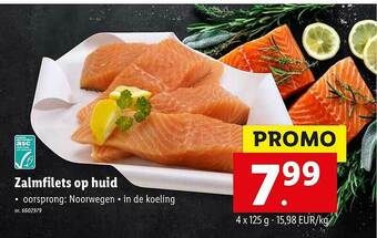 Lidl Zalmfilet Op Huid aanbieding