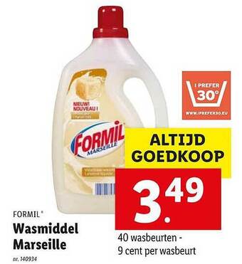 Lidl Wasmiddel Marseille aanbieding