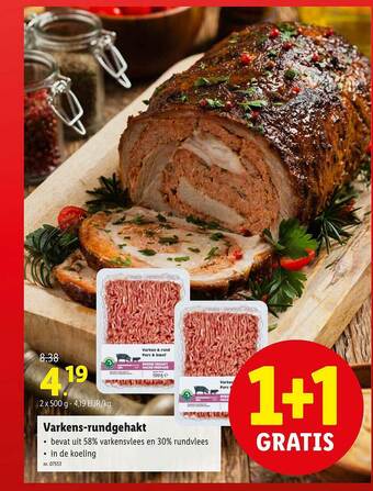 Lidl Varkens-rundgehakt aanbieding
