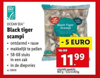 Lidl Black Tiger Scampi aanbieding