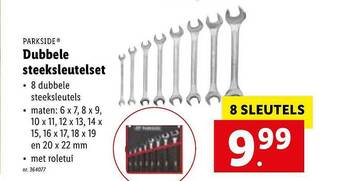 Lidl Dubbele Steeksleutelset aanbieding