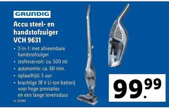 Lidl Accu Steel-en Handstofzuiger aanbieding
