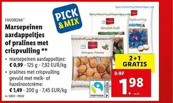 Lidl Marsepeinen Aardappeltjes Of Pralines Met Crispvulling aanbieding