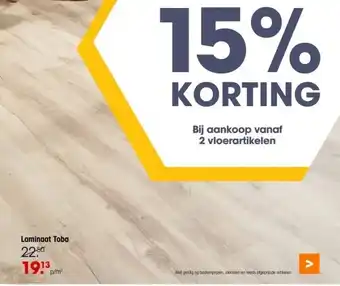 Kwantum Laminaat Toba aanbieding