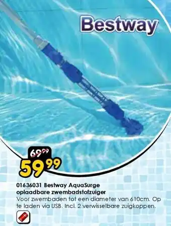 01636031 Bestway AquaSurge oplaadbare zwembadstofzuiger