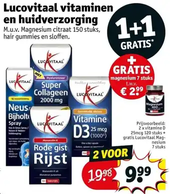 Kruidvat Lucovitaal vitaminen en huidverzorging aanbieding