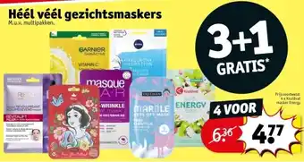 Kruidvat Héél véél gezichtsmaskers aanbieding