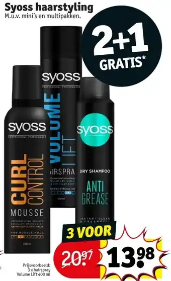 Kruidvat Syoss haarstyling aanbieding