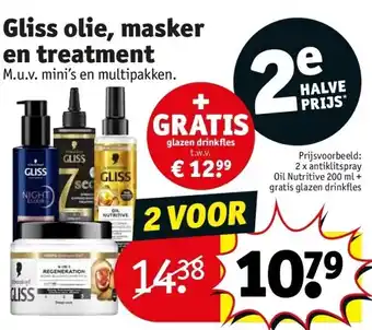 Kruidvat Gliss olie, masker en treatment aanbieding
