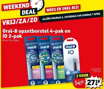 Kruidvat Oral-B opzetborstel 4-pak en iO 2-pak aanbieding