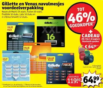 Kruidvat Gillette en Venus navulmesjes voordeelverpakking aanbieding