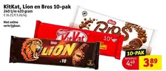 Kruidvat KitKat, Lion en Bros 10-pak aanbieding