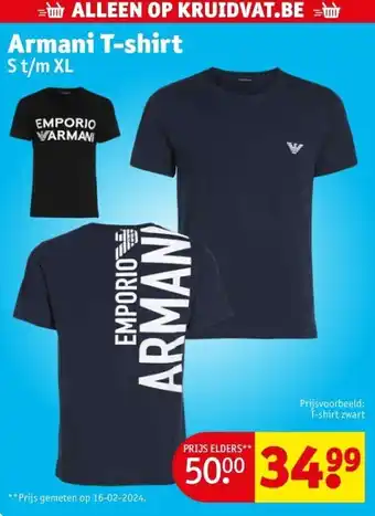 Kruidvat Armani T-shirt aanbieding
