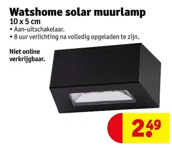 Kruidvat Watshome solar muurlamp aanbieding