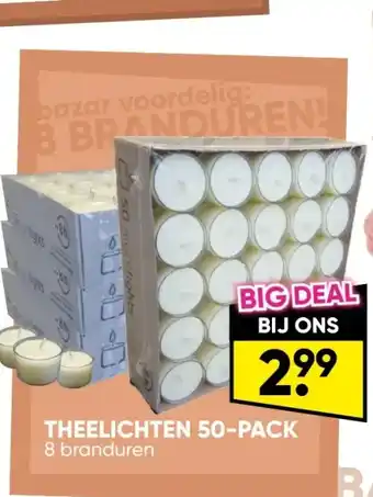 Big Bazar THEELICHTEN 50-PACK aanbieding