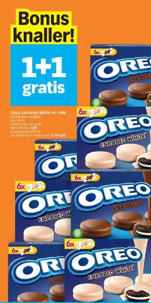 Albert Heijn Oreo enrobed white en milk aanbieding