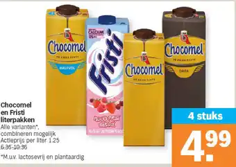 Albert Heijn Chocomel en Fristi literpakken aanbieding