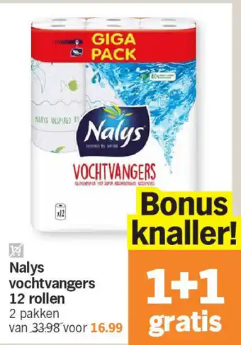 Albert Heijn Nalys vochtvangers 12 rollen aanbieding