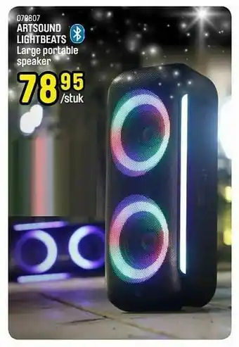 Happyland Artsound lightbeats large portable speaker aanbieding