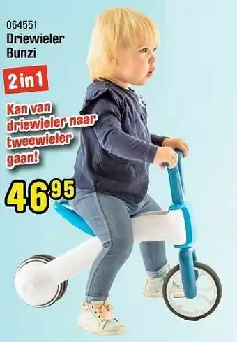Happyland Driewieler bunzi aanbieding