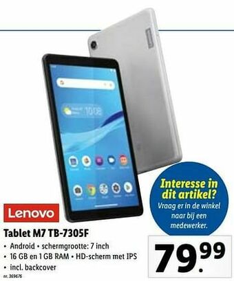 Lenovo tablet m7 tb-7305f