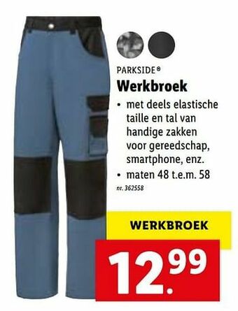Lidl Werkbroek aanbieding