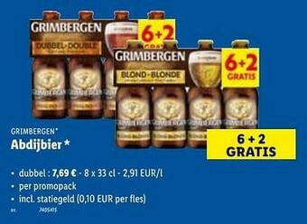 Lidl Abdijbier dubbel aanbieding