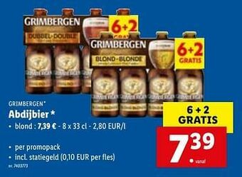 Lidl Abdijbier blond aanbieding